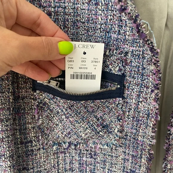 EUC J Crew Realta Tweed Jacket - Picture 9 of 12